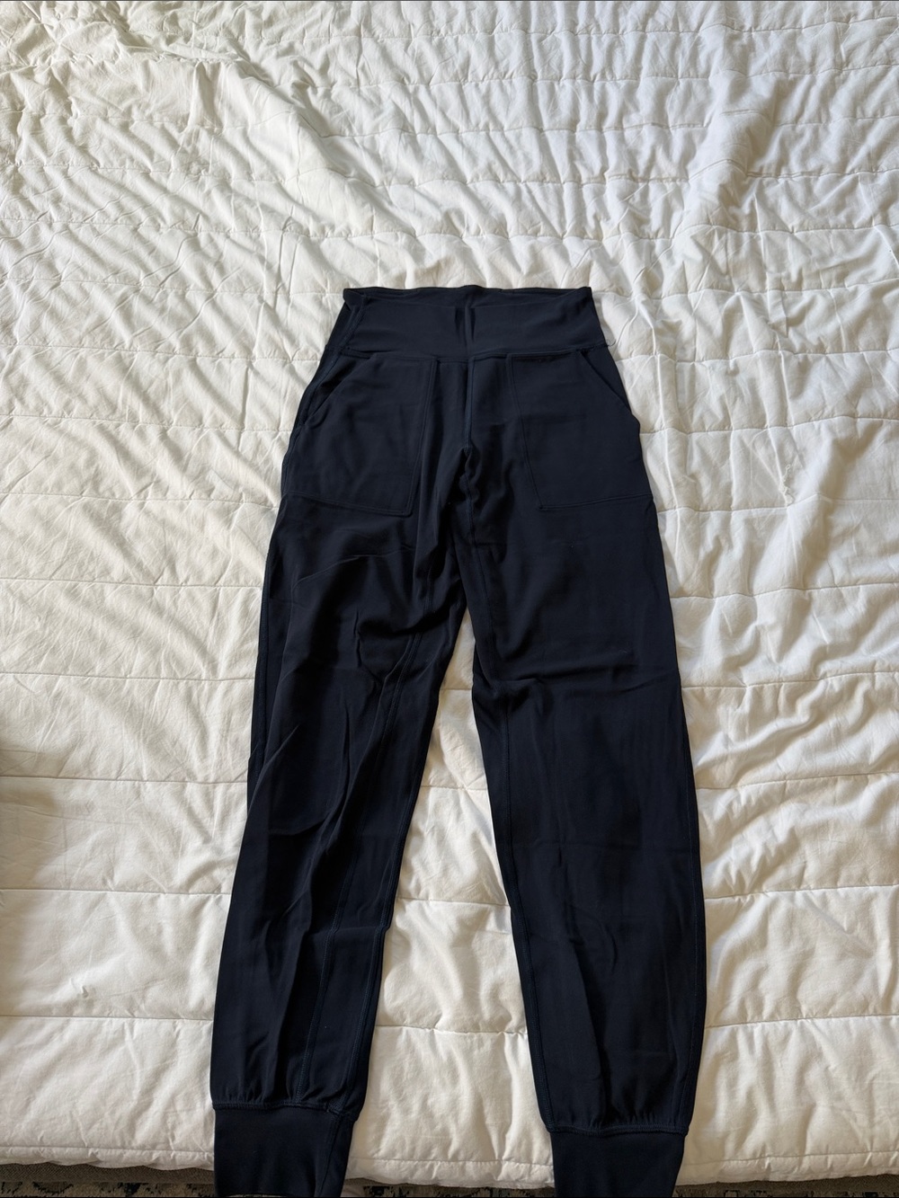 lululemon athletica Black High-Rise Joggers with Patch Pockets
